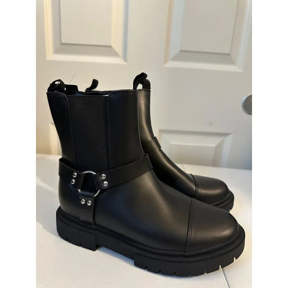Art Class Big Girl’s Crosby Harness Moto Boots size 5 NWT